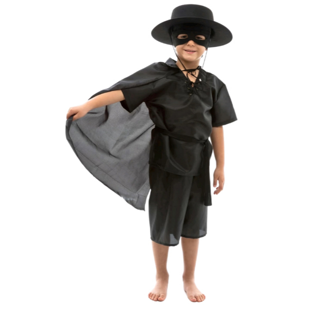Fantasia Zorro Infantil Halloween Carnaval