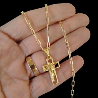 Cordão Corrente 100% Moeda Antiga Cadeado Alongado 3mm com Pingente em Oferta na Shopee