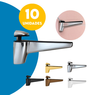 10 Suporte Fênix Para Prateleira De Vidro Ou Madeira em Oferta na Shopee