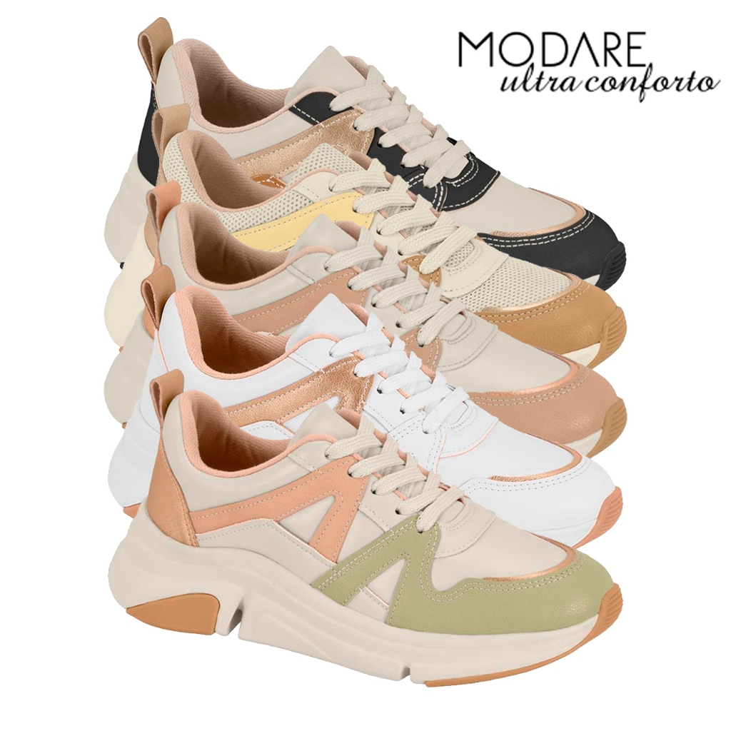 Tênis Feminino Modare Casual Ultraconforto Estilo Chunky Palmilha Confortável Original Lançamento em Oferta na Shopee