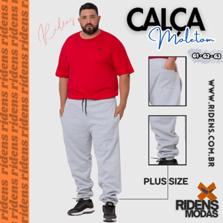 Calça Moletom Masculina Plus Size G1 G2 G3 Promoção em Oferta na Shopee