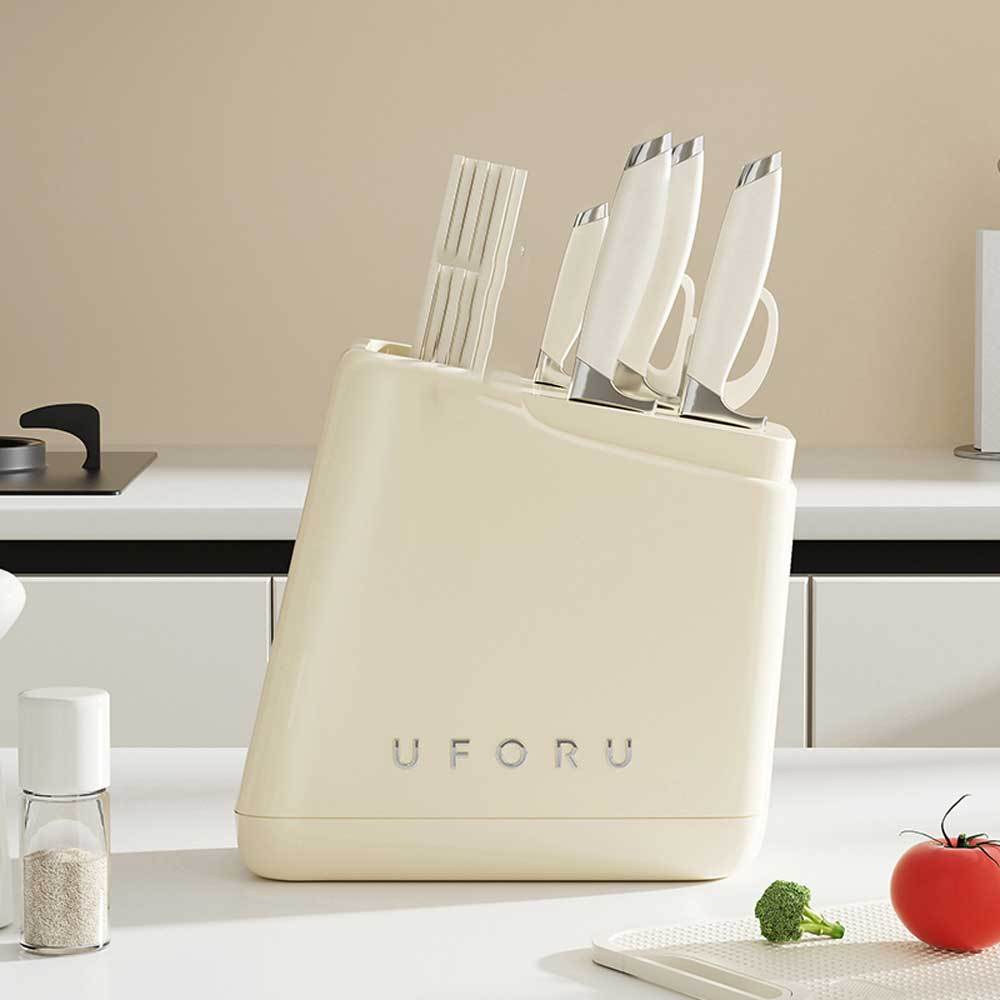 Porta Facas em ABS com Design em Forma de Trapézio Suporte Multifuncional com Drenagem em Oferta na Shopee