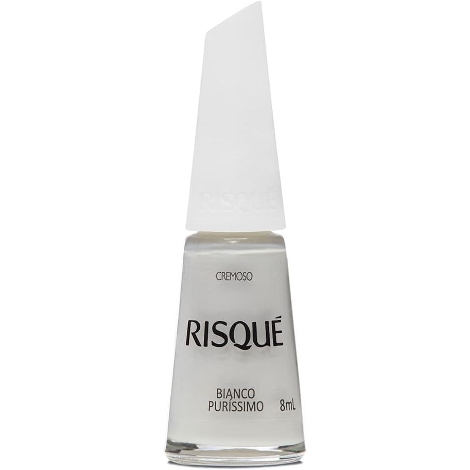 Esmalte Risqué Branco Cremoso Bianco Purissimo 8ml em Oferta na Shopee