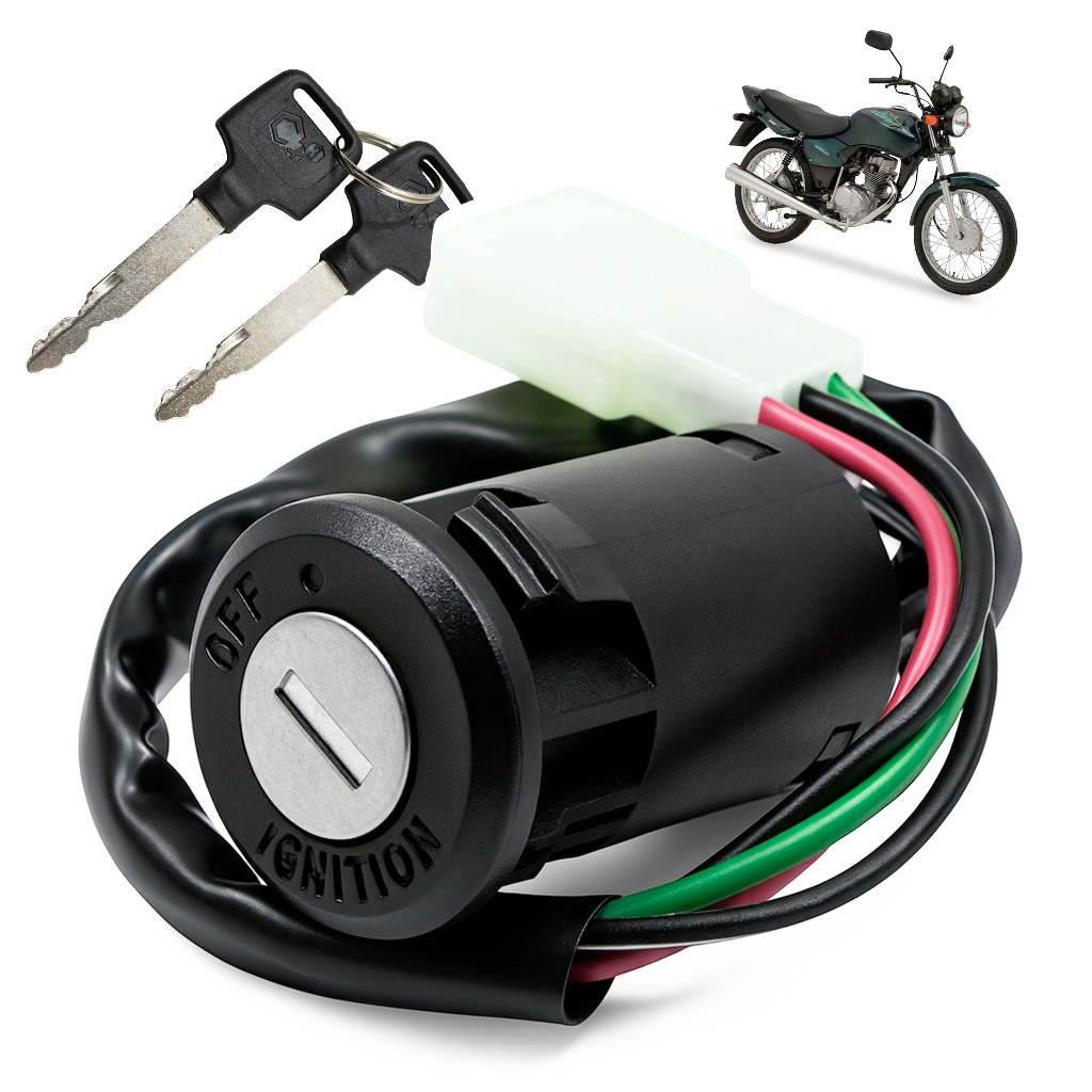 Chave de Ignição Moto CG 125 Titan KS ES 2000 a 2001
