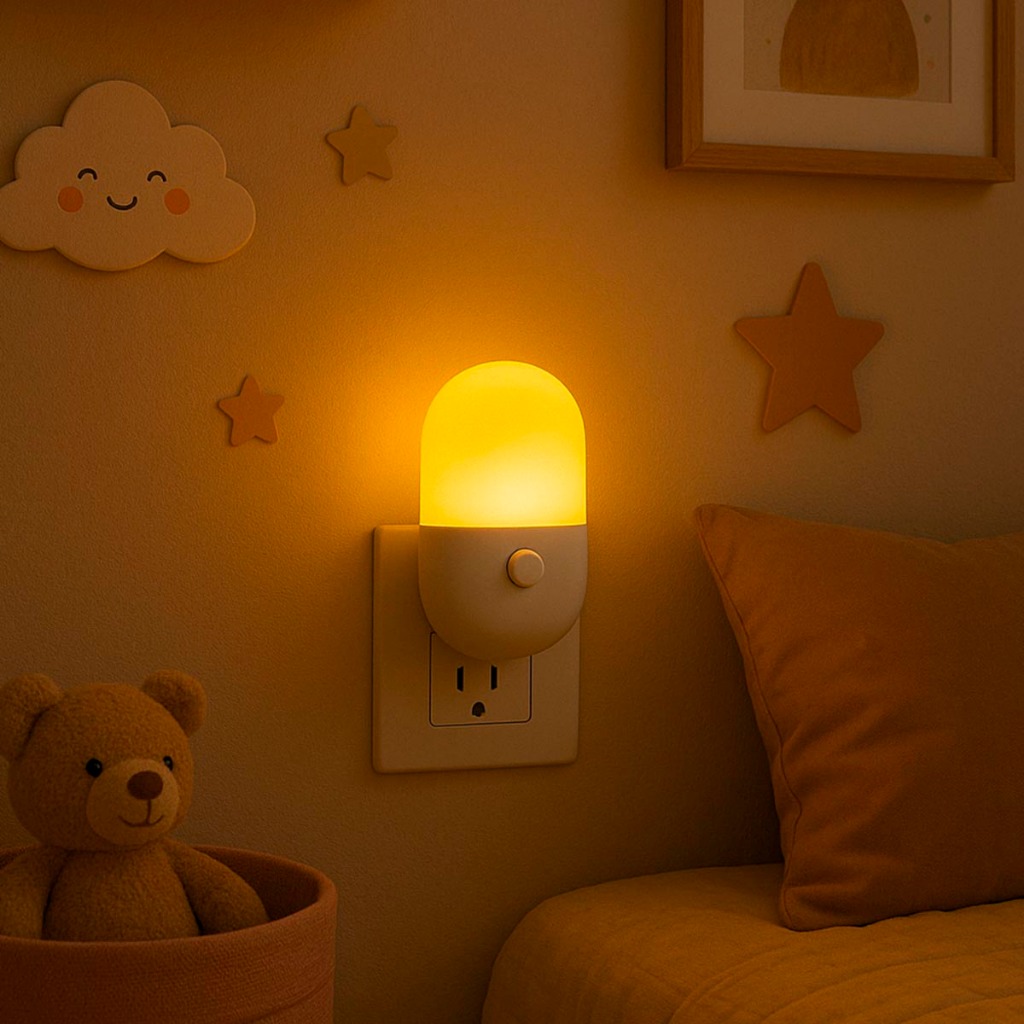 Abajur LED Mini Noturno Bivolt para Quarto Infantil Luminária de Tomada Luz Suave e Confortável Bebês Crianças em Oferta na Shopee