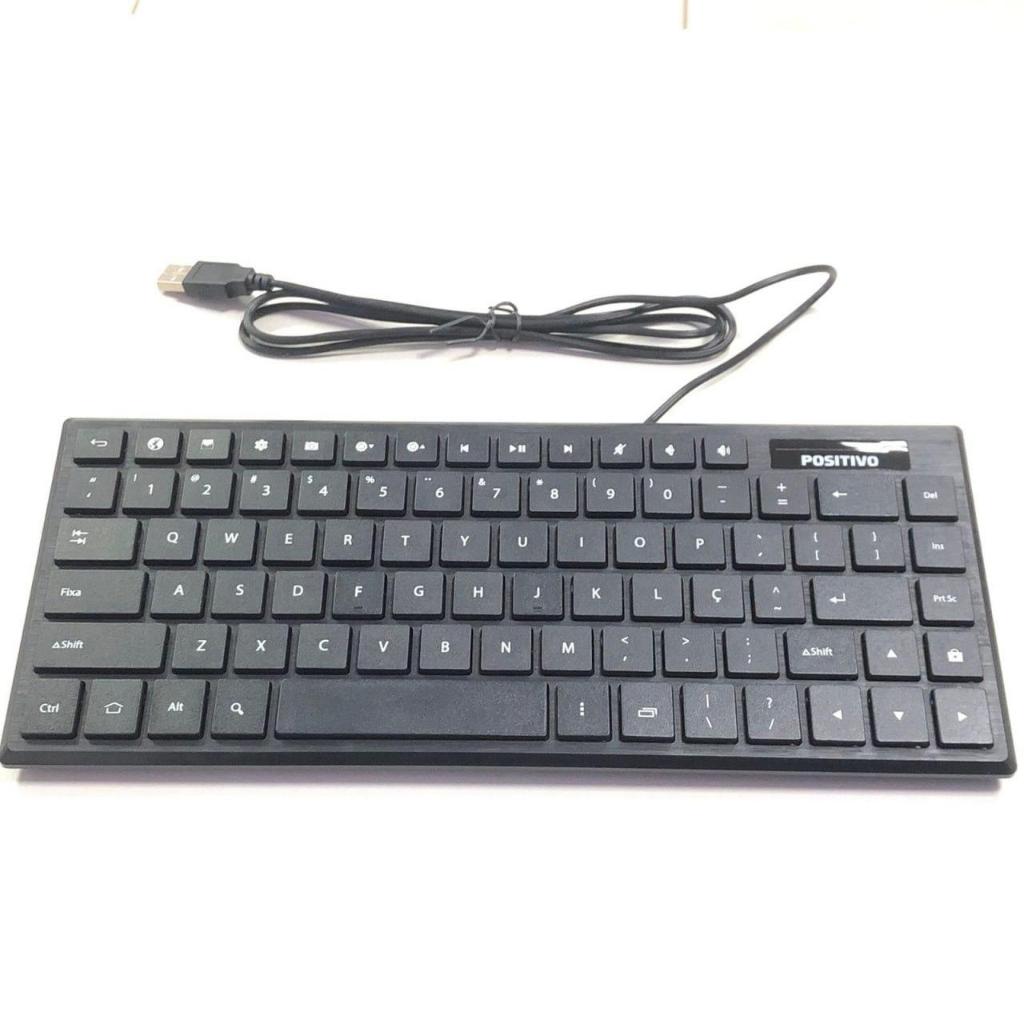 Teclado mini usb positivo union us2070 abnt2 k896 original