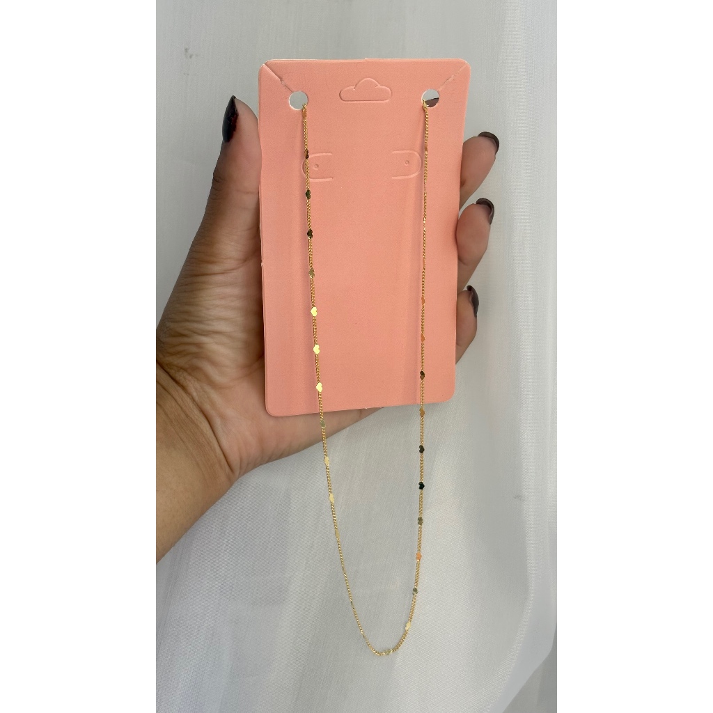 Choker Colar Feminino Delicado de Corações Folheado a Ouro 18K – Semijoia Minimalista-
