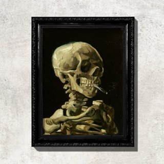 Quadro - Caveira - Vincent van Gogh - Moldura em Madeira em Oferta na Shopee