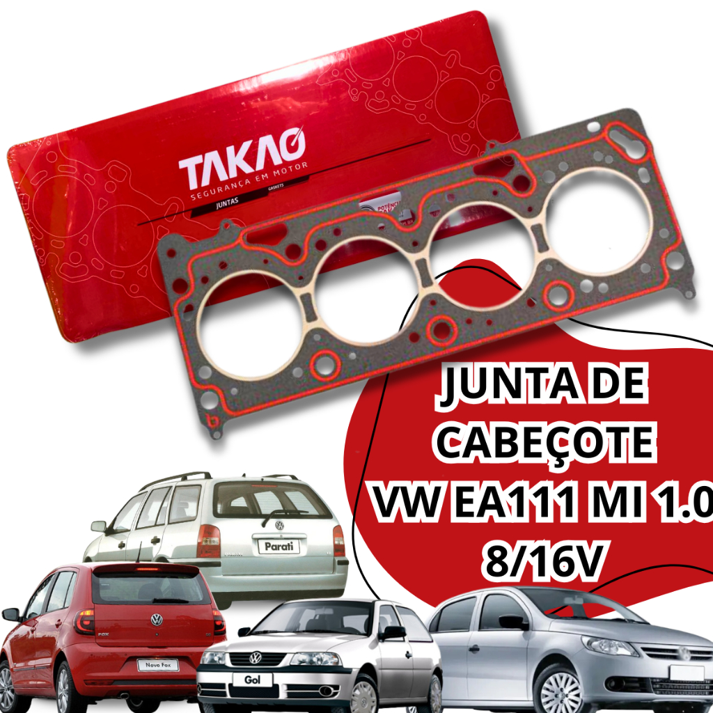 Junta Cabeçote Vw Ea111 Mi Power At 1.0 8/16v Gol Fox Parati Takao em Oferta na Shopee