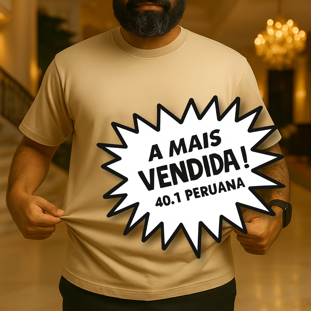 Camiseta Malha Peruana Cotton Algodão  40.1 Lisa Básica Msculina Plus Size em Oferta na Shopee