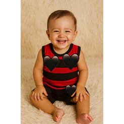 Conjunto Infantil de Futebol Fl4m3ngo - Kit roupa Infantil menino Futebol Fl4 tamanho bebê Times carioca