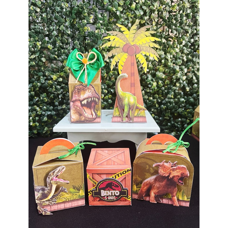 Caixas Personalizadas Dinossauro + BRINDE I Jurassic Park | Festa Dinossauro | Lembrancinha Dinossauro | Aniversário