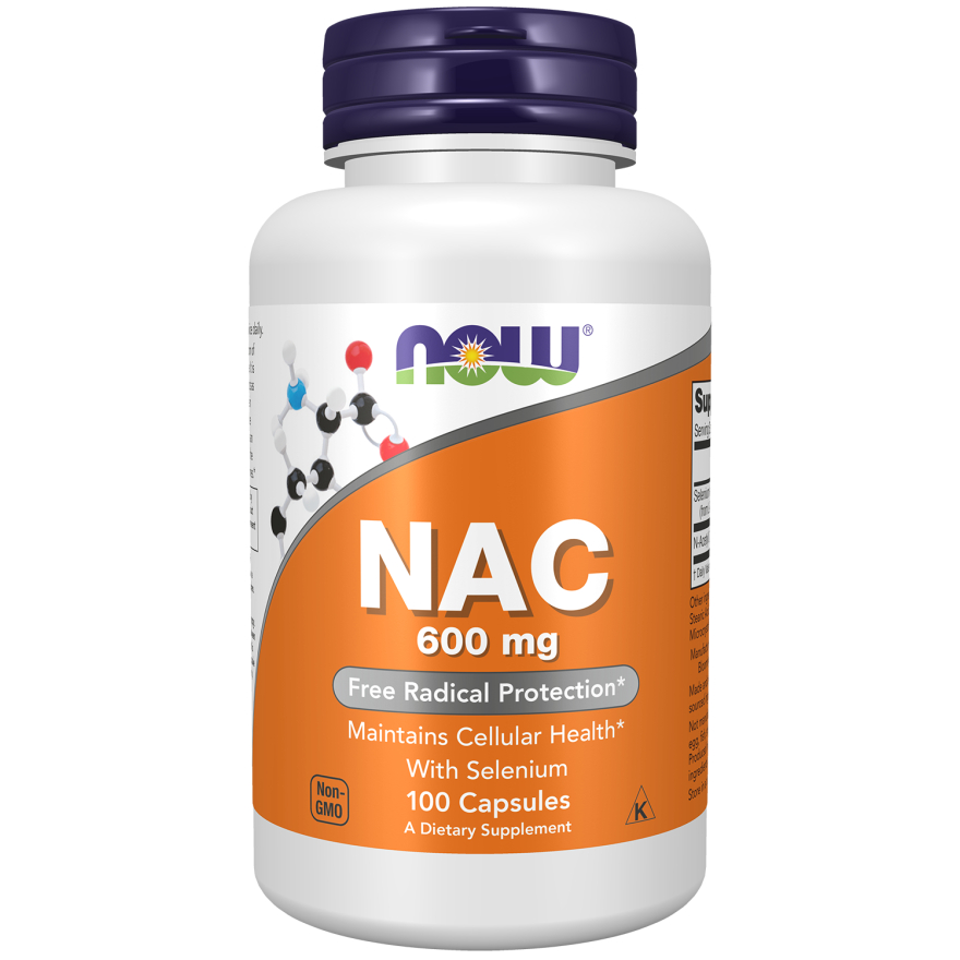 Nac N-acetilcisteína 600mg Now Foods 100Veg Cápsulas em Oferta na Shopee