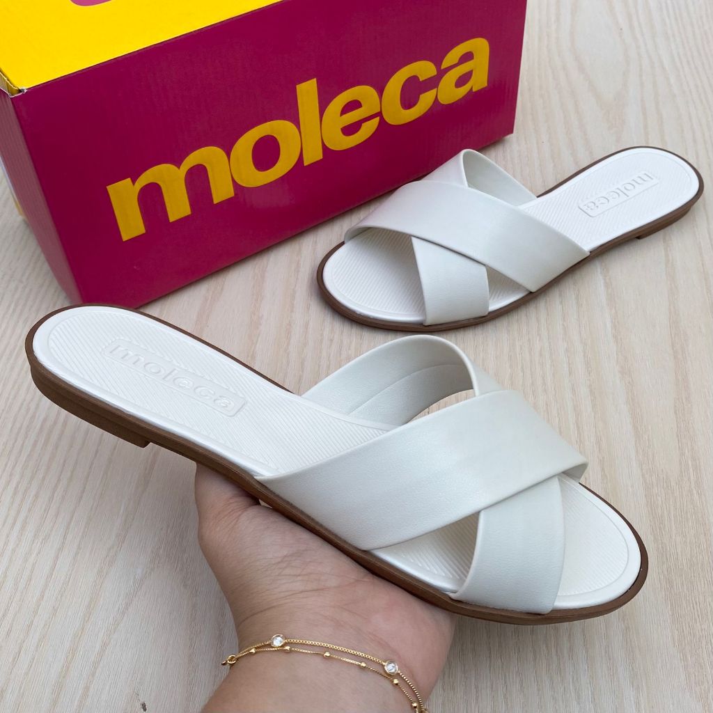 Sandália Rasteirinha Lisa Feminina Moleca Lançamento Confortável Moda em Oferta na Shopee