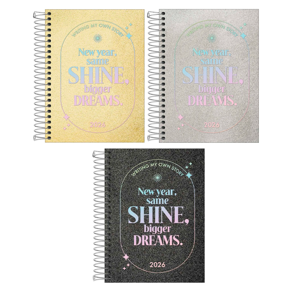 Agenda Espiral Diária Shine M4 2026 Tilibra 176 Folhas em Oferta na Shopee