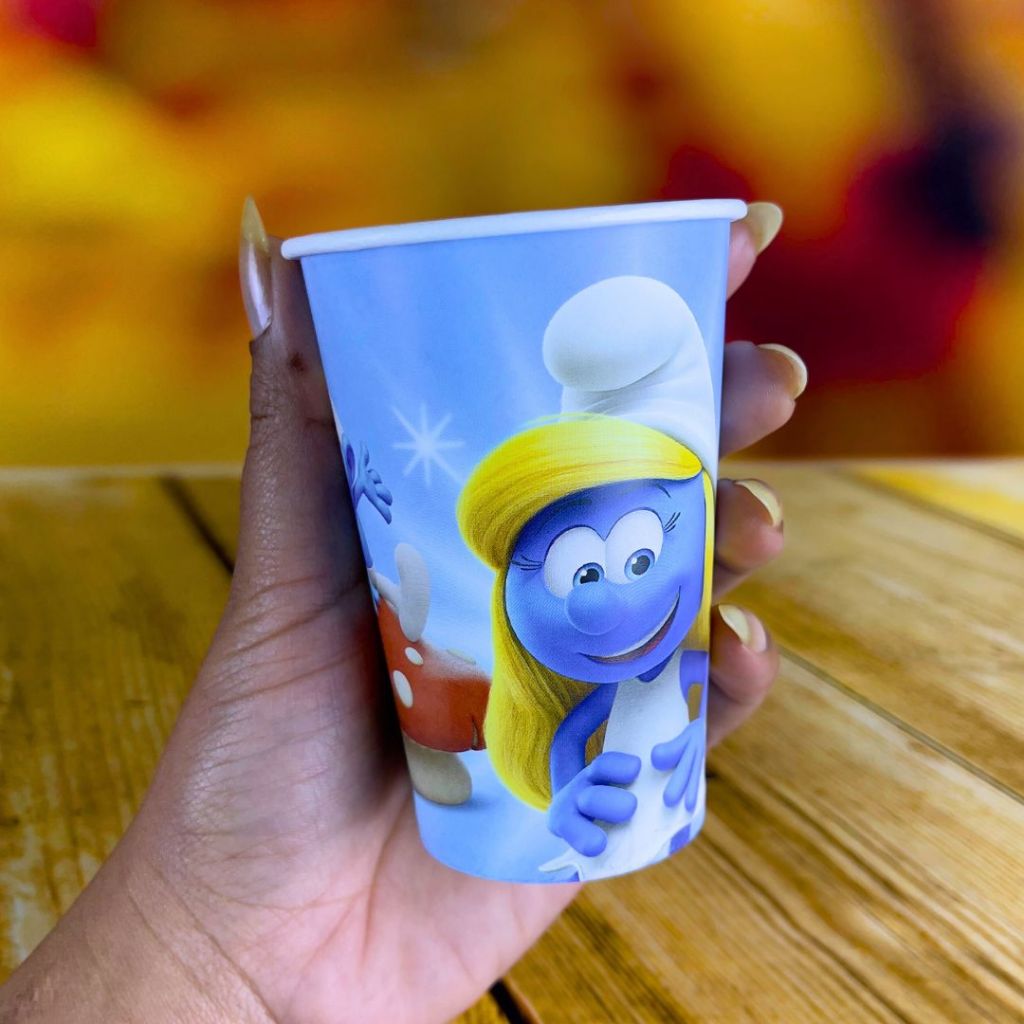 8~32  COPO DE PAPEL FESTA OS SMURFS 180ML REGINA em Oferta na Shopee