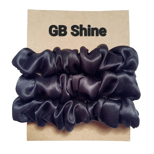 Kit 3 Scrunchie/Xuxinhas de Cetim Fina - Buchinha de Cabelo