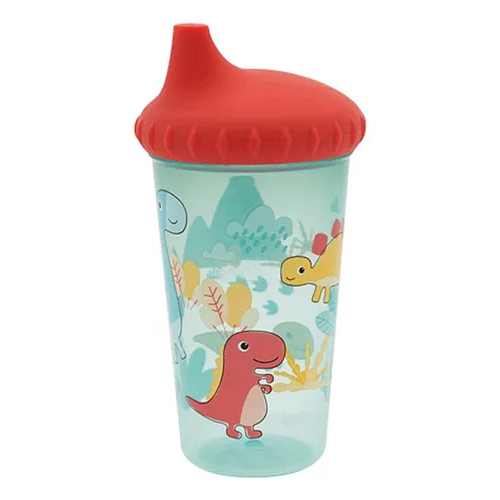 Copo Antivazamento Baby Dino Buba 300ml – Tampa Higiênica, Livre de BPA