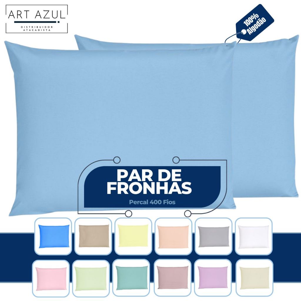 Par de Fronha Algodão 400 Fios
