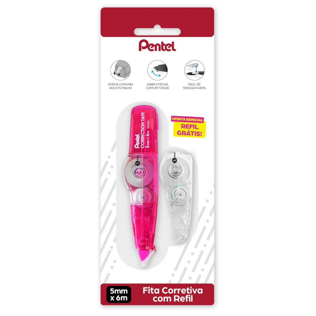Fita Corretiva com Refil - Pentel em Oferta na Shopee