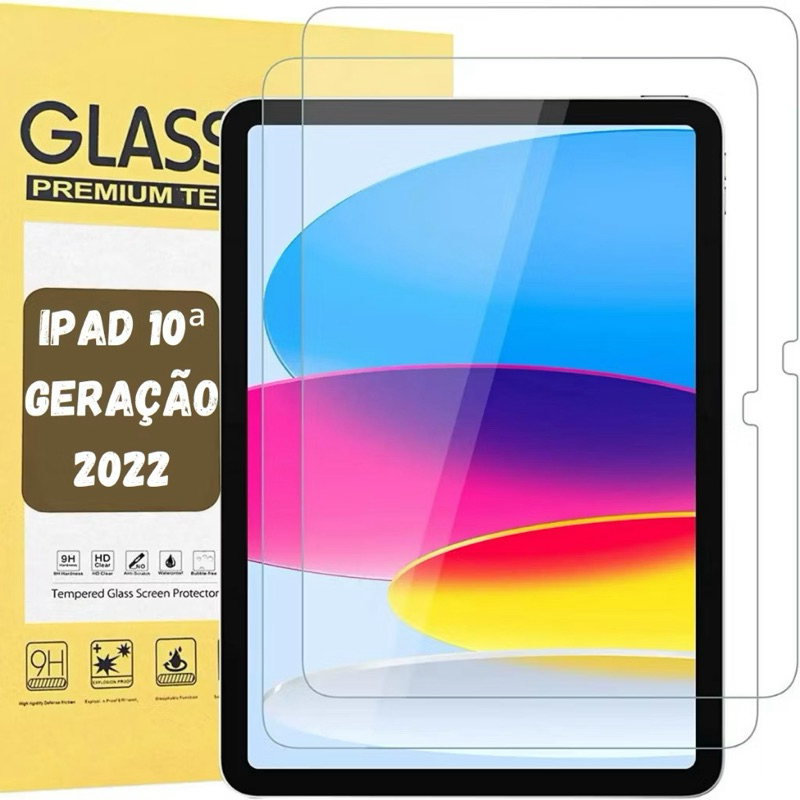 W.BILL Película 9H para Tablet Ipad 10ª Geração (2022) Tela de 10,9 Polegadas De Vidro Temperado