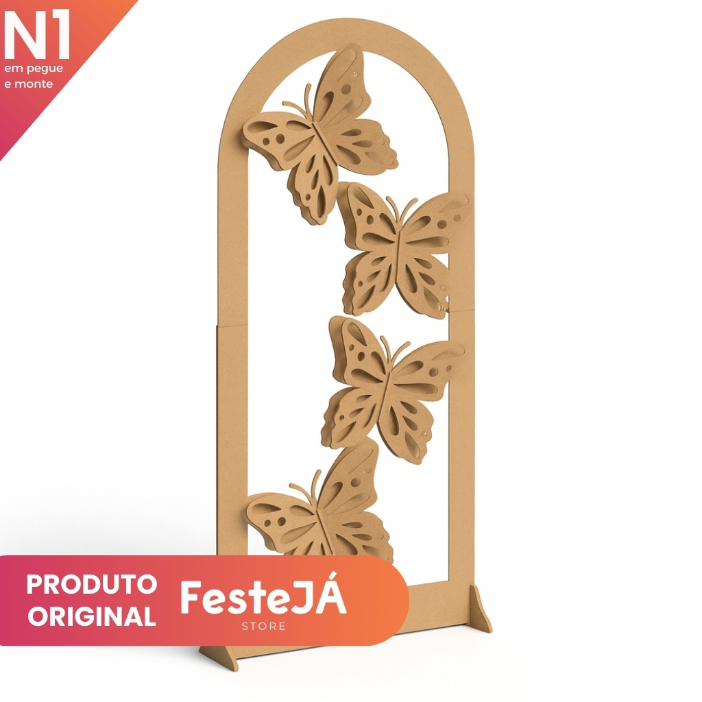 Painel Borboleta 3D MDF Vazado Aniversário Eventos Pegue e Monte Decoração em Oferta na Shopee