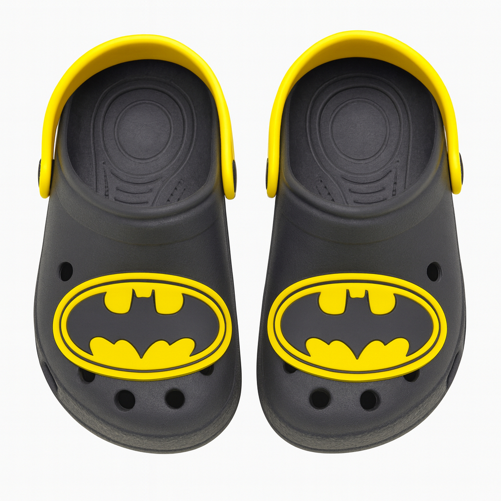 Sandália Infantil Menino Babuche Batman Confortável Antiderrapante Leve Do 22 Ao 32
