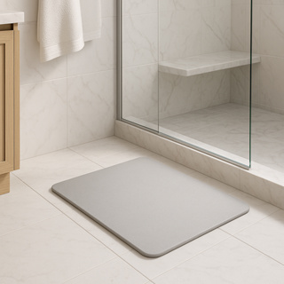 Tapete de Pedra Diatomita para Banheiro Cinza 60cm - Lyor em Oferta na Shopee