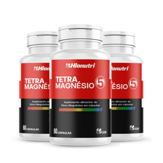 Kit 3x Tetra De Magnesio 5 em 1 60 Cápsulas 500 Mg em Oferta na Shopee