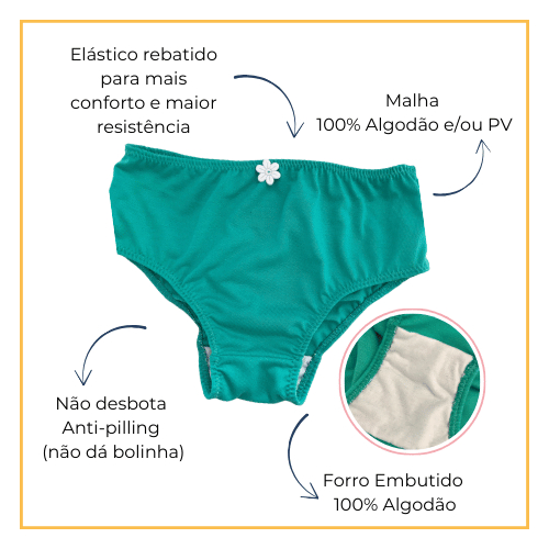 Kit 5 - 10 calcinha infantil menina criança sortidas estampada e lisa