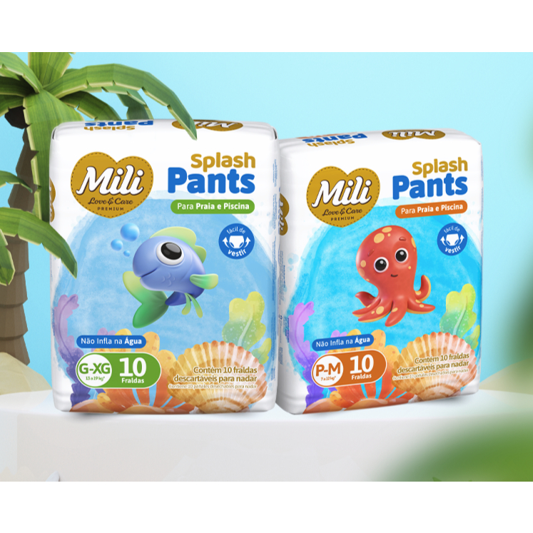 FRALDA PISCINA SPLASH PANTS 10UN
