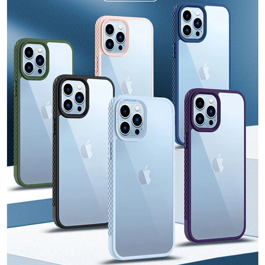 Capinha de iPhone Silk Borda Colorida Anti shock iPhone 12 e 12,13,14 Pro Alta Qualidade