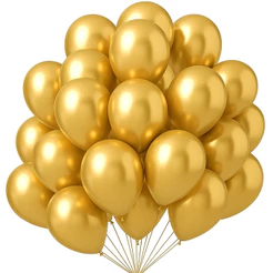 25~100 BALÕES BEXIGA METALIZADO PLATINADO CROMADO LÁTEX NÚMERO 9 PARA BUBBLE BALÃO OURO OFF(CHOCO)