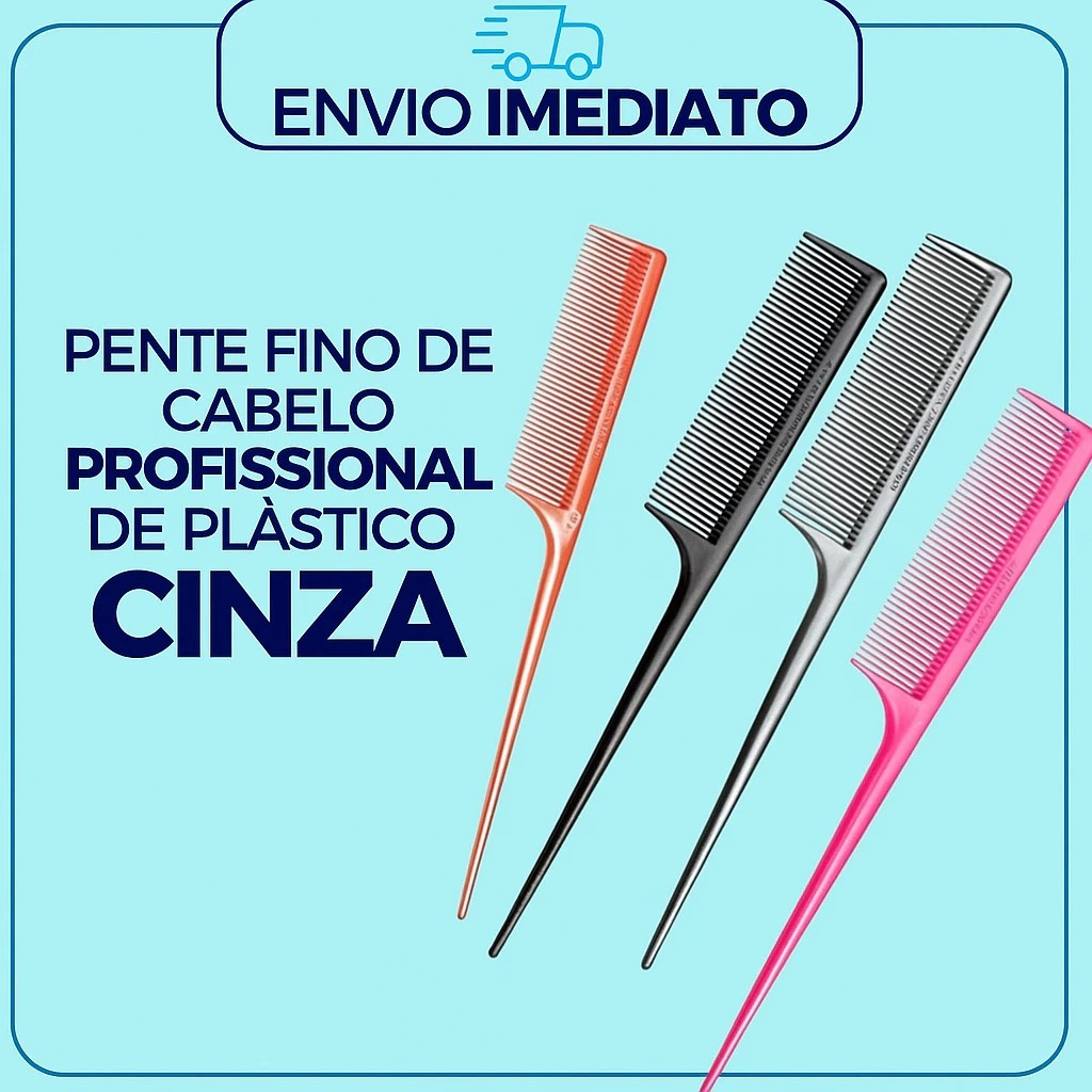 Kit 36 Pente Cabo Fino 22cm – Pente Versátil para Mechas, Tintura e Cuidados Diários com os Cabelos