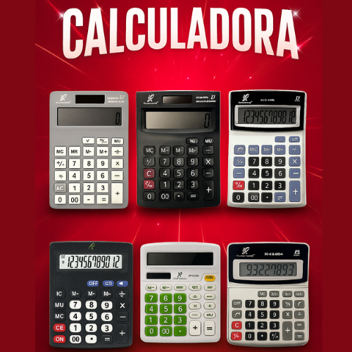 Calculadora de Mesa Prática Moderna Recarga Solar Memória Independente 8 12 Dígitos - XCELL