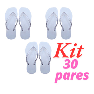 Kit 30 Pares Chinelo Feminino Branco Para Casamento Festa Atacado Correia Glitter em Oferta na Shopee