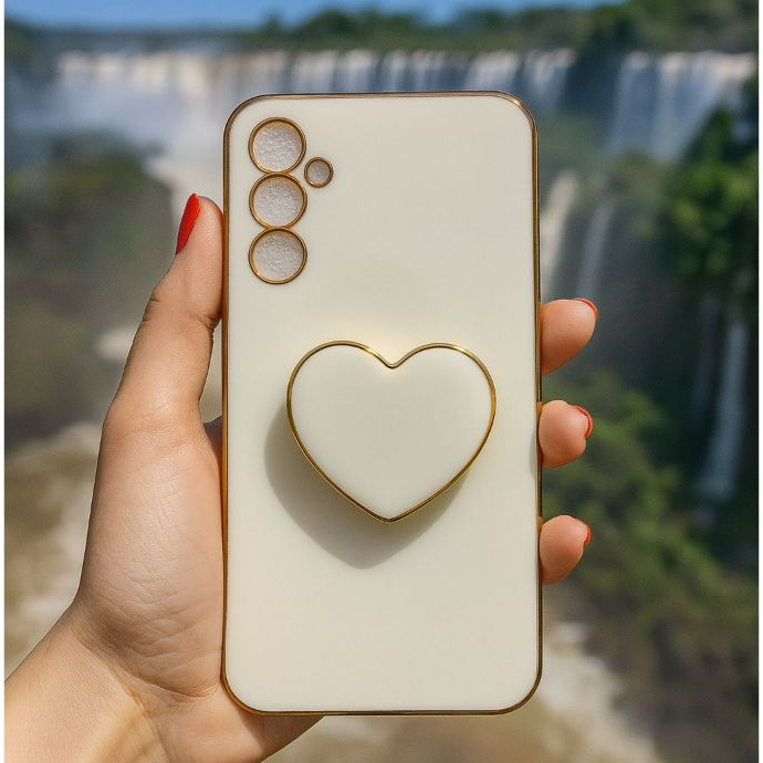 Capinha de Celular Suporte de Coração Samsung M12|M13|M14|M15|M23|M32|M33|M34|M35|M52|M53|M54|M55 em Oferta na Shopee