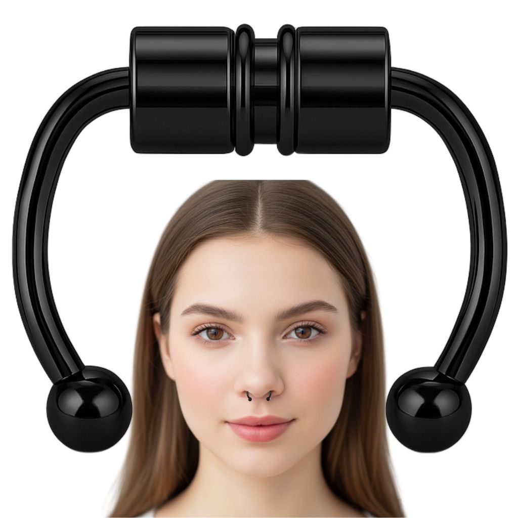 Piercing De Nariz Falso Argola Magnética Em Aço Inoxidável 316L Com Argola Para Nariz / Septo / orelha