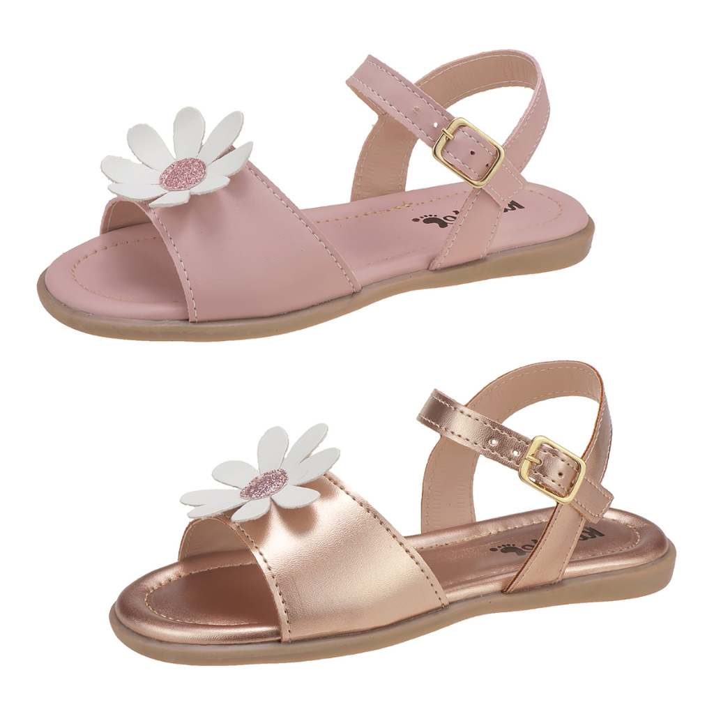 Sandália Rasteira Infantil Feminina Margarida Leve Confortável Kidstep em Oferta na Shopee