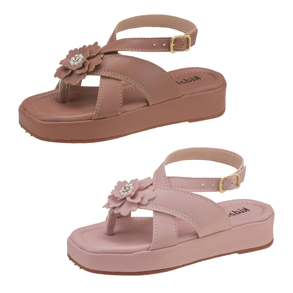 Sandália Flat Infantil Feminina Verão com Flor Kidstep em Oferta na Shopee