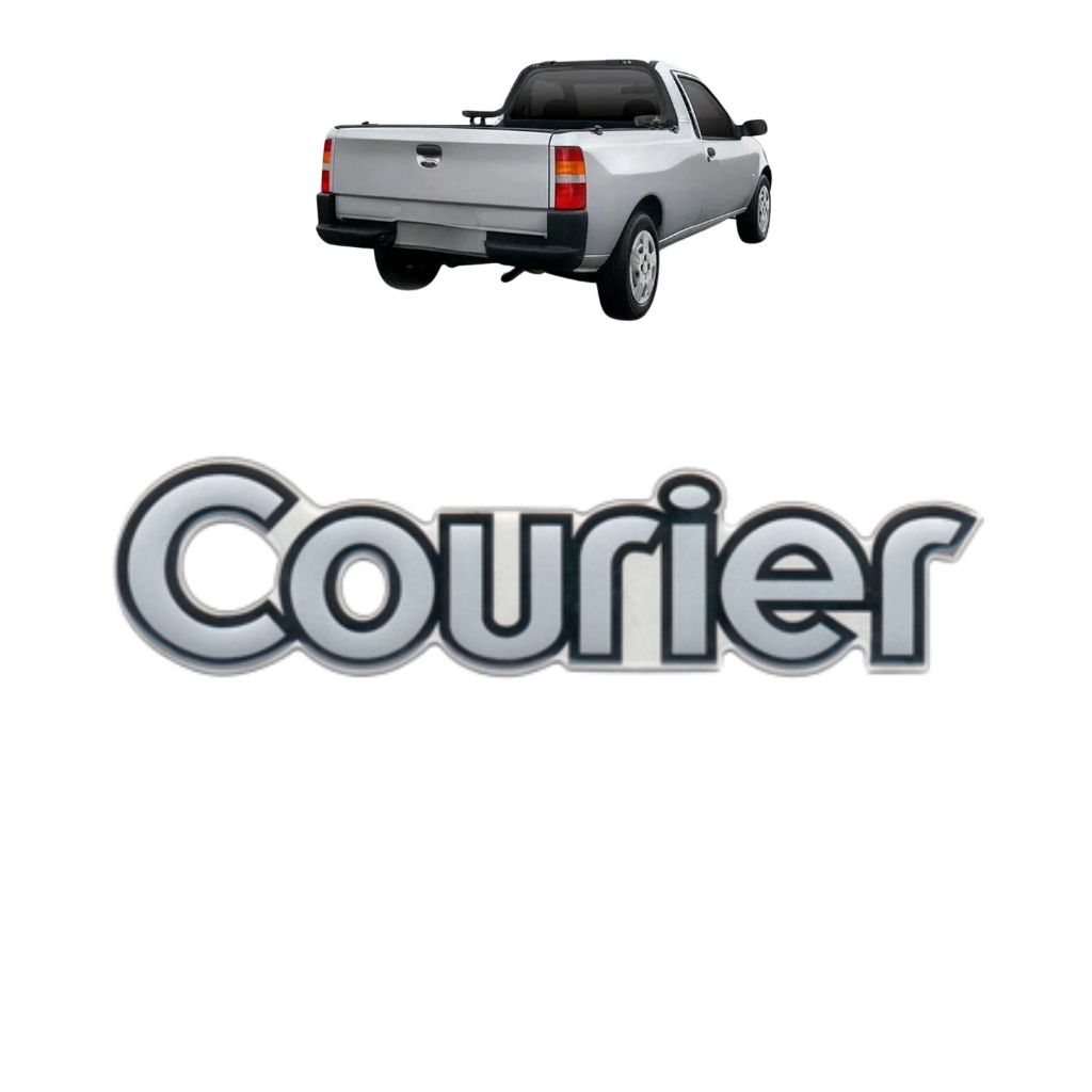 Emblema Adesivo COURIER 1999 a 2013 Prata Resinado