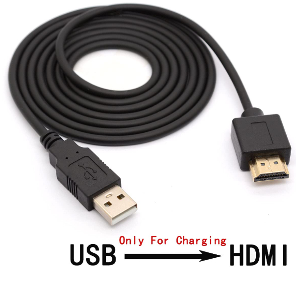 Cabo HDMI-Macho x – USB 2.0 Macho Emborrachado Preto 1M