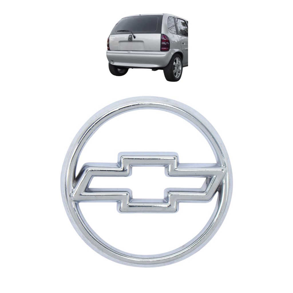 Emblema porta mala – Corsa 1996 a 2001 – Emblema GM – Cromado