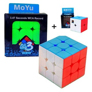 Kit Cubo Magico 2x2x2 + 3x3x3 Moyu Meilong 2 Cubos Magico Moyu em Oferta na Shopee