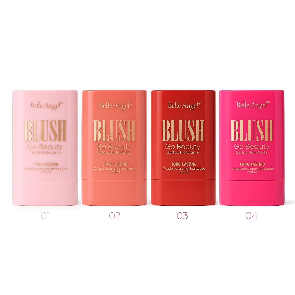 Kit c/4un de blush bastão hidratante - Belle angel