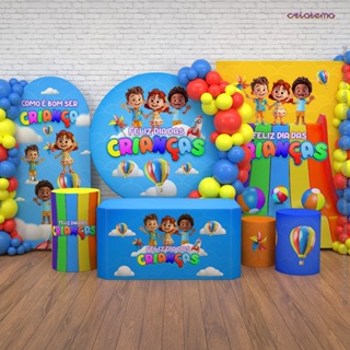Decoração Dia das Crianças: Capas e Painel Dia das Crianças Festa Sublimado Em Tecido em Oferta na Shopee