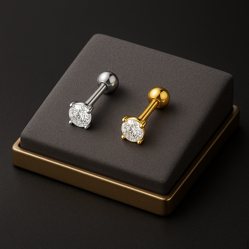 1 Piercing Tragus Ponto De Luz Pedra Zirconia Aço CIRURGICO PRATA Cartilagem BARATO em Oferta na Shopee