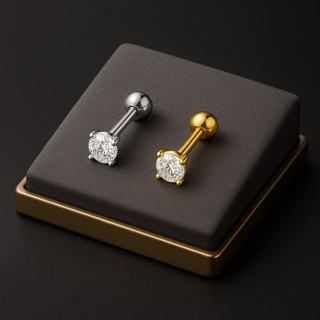 1 Piercing Tragus Ponto De Luz Pedra Zirconia Aço CIRURGICO PRATA Cartilagem BARATO em Oferta na Shopee