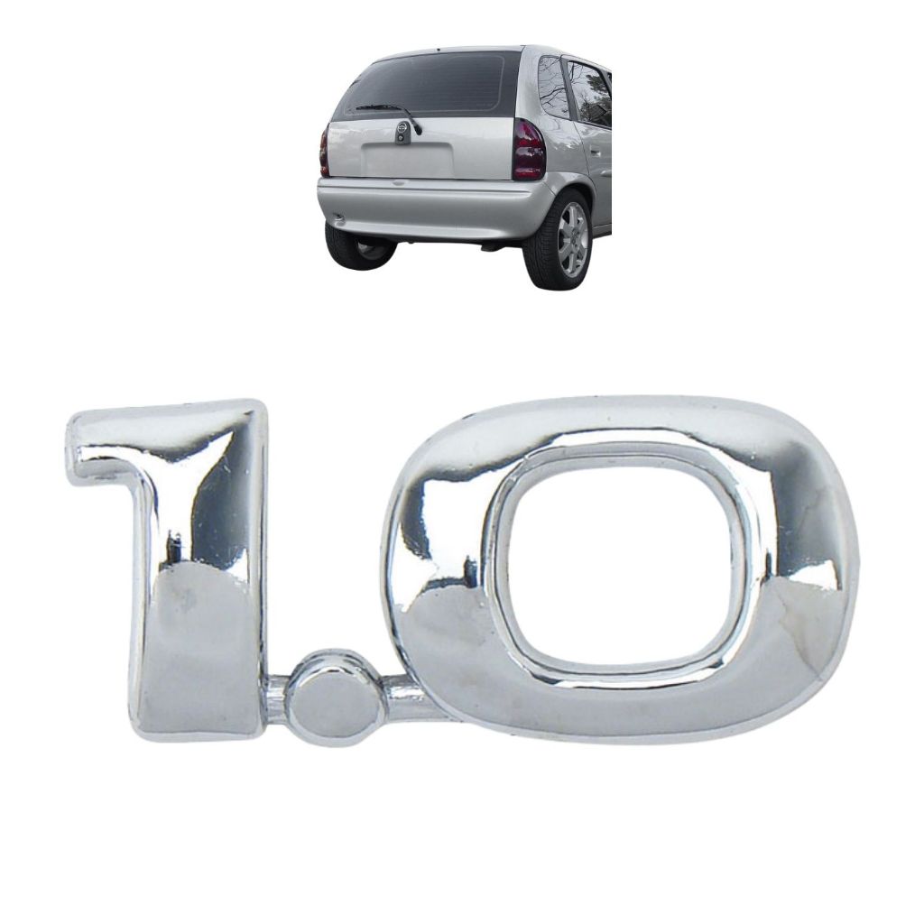 Emblema letreiro 1.0 – Corsa 1996 a 2001 - Cromado em Oferta na Shopee