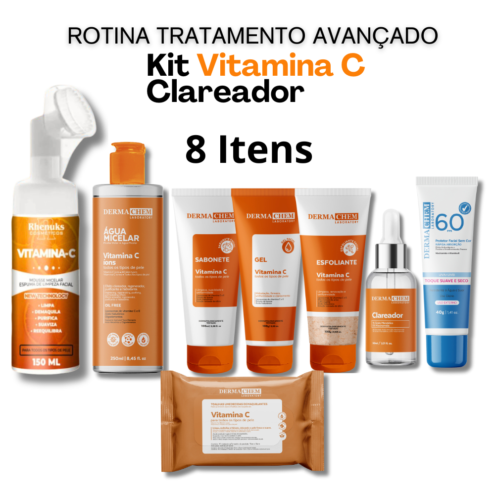 Skincare Avançado SUPER Vitamina C  Clareador de Manchas Anti Idade Dermachem em Oferta na Shopee